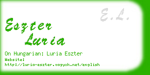 eszter luria business card